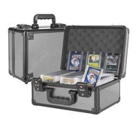 LOCKCURX Graded Card Storage Box, Heavy-Duty Aluminum Graded Card Case with TSA Combination Lock, Waterproof Shockproof Design PSA Slab Case, Holds 85 PSA Cards, Fits BGS, CGC, SGC and Top Loaders