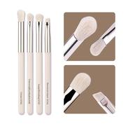 LOCKCUTE 4pc Eyeshadow Brush Set - Pro Blending, Precision Bristles, Skin-Friendly Makeup Brushes Kit for Flawless Eye Looks(Large/Detail/Crease/Eyeliner Brush)