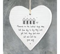 Lockdown Gift Porcelain Hanging Heart, Memories Are.. Gift, Porcelain Gift, Hanging Decoration, Wedding Gift, Porcelain Heart