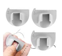 Locked Edge and Stitching Gauge, 2/3/4 mm Edge Knitting Tool with Thumb Guide | Measuring Ruler with Inch Guide for Machine Collars and Cuffs