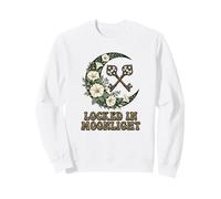 Locked In Moonlight Crescent Moon Floral Vintage Keys Sweatshirt