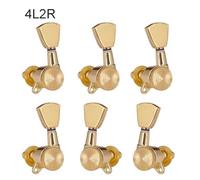 Locked String Tuning Pegs Machine Heads for Electric or Acoustic Guitar, Gold 6 Pcs Set with for AUTO Locking and Sealed Gear Mechanism