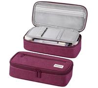 Lockenstab Large Pencil Case Canvas for Women & Men(Purple Red)