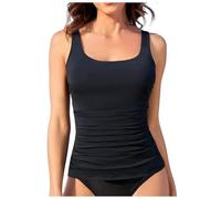 Lockenstab Tankini Top Women's Single Swimwear Swimsuit Beach Wear Push Up Bikini Top Swimwear Fashion Beachwear Sports Top Women Clothing Everyday, black, XS