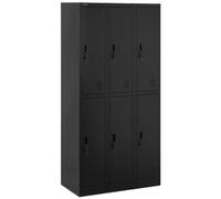 Locker 6 Shelves Lockable 200 kg - Storage Lockers for Staff by Fromm & Starck Anthracite,Black