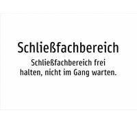 Locker Area - Keep Locker Area Free, Do Not Wait in the Gang - Sticker A5: 210 x 148 mm - No Graphics, Text Only