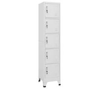 Vidaxl Locker Cabinet Light Grey 38X40X180 Cm Steel