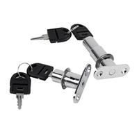 Locker Locks, Letterbox Lock Cam Cylinder Locks 23/32mm Tongue Door Bolt Latch Wooden Cabinet Wardrobe Sliding Door with Key Alloy Furniture Hardware(32mm)