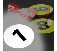 Locker Number Signs Door For Hotel, Numbered 1-100 Label Tags House 3 5 8 CM Dia, Round Table Numeric Tag Identifiers For Classroom/Office(D-1-70,D 8 CM)