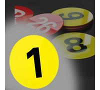 Locker Number Signs Door For Hotel, Numbered 1-100 Label Tags House 3 5 8 CM Dia, Round Table Numeric Tag Identifiers For Classroom/Office(F-1-100,D 5 CM)