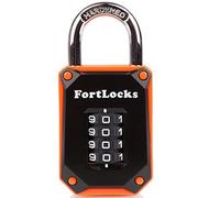 Locker Padlock with Code | Combination Lock for Indoor and Outdoor Use | 7mm Strong Shackle, Heavy-Duty, Cut-Proof | 1-Pack, Orange