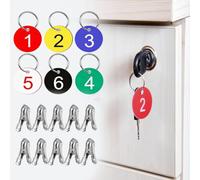 Lockers Numbered Tags 1-10 1-20 1-30 1-50, Waterproof Number Key ID Signs 1.2 MM Thickness, Luggage Plastic Number ID Hang Tags With Key Ring(C-Blue-1-50)
