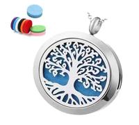 Locket Pendant Oil Necklace, 1.18x0.24 inches Locket Pendant Aromatherapy Diffuser Oil Necklace - Women Jewelry Hollow Perfume Neck lace for Women