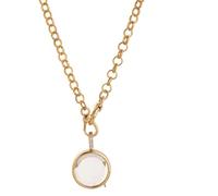 Locketique Necklace, Locketique Timeless Lockets, Holyhandsproject Crystal Glass Pendant Locket with Clover, Cross, Paw, All a Girl Needs, Always by My Side(Style B_Without Accessories)