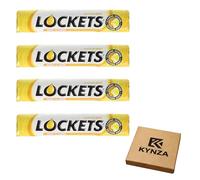 Lockets Throat Sweets Honey & Lemon 4 x 41g Multipack | Menthol Lozenges with Liquid Honey Centre | Cooling Relief for Dry, Tickly Throat | Fresh Breath & Everyday Comfort | No Artificial Colours