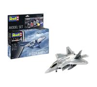 Revell Model Set 63858 Lockheed Martin F-22A Raptor 1:72 Scale Unbuilt/Unpainted Plastic Model Kit with Accessories