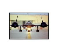 Lockheed Martin Skunkworks SR-71 Poster - 12x18 UNFRAMED Military Wall Art - Aviation Lover Gift - Flying Airplane Skunkworks SR-71 Canvas Print - Fighter Jet Decor for Boys Room and Poilt Office