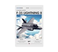 Lockheed Min F-35 Lightning II - USAF Aviation, Multirole Fighter Aircraft, Plane, Air Superiority Fighter, (1) Canvas Poster Bedroom Decor Landscape Office Room Decor Gift 12x18inch(30x45cm)