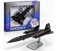 Lockheed SR-71 Blackbird Diecast Aircraft Model, Matte Black | 1:200 Scale, Collector Edition, Stealth Jet Replica, US Air Force Cold War, Display Model, Boeing