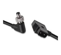 Locking 12v DC Power D-Tap | Right Angle | Cable for Blackmagic Micro Studio Camera 4K G2 | P-Tap V Mount | AB Battery Cable | Locking Barrel Connector | 5.5mm 2.5mm 7.5mm | Video Assist (Right Angle)