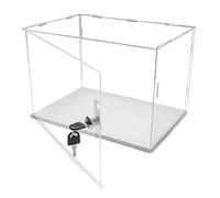 Locking Acrylic Display Case with Door, 20 35 40 45 50 60cm Clear Acrylic Storage Box, Dustproof Protection Cube Show Case for Figures Collectibles(25x25x60cm(10x10x24in))
