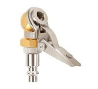 Locking Air Chuck,Heavy Duty Alloy Compressor Accessories - Closed Ball Tire Chuck with Clip - for Truck Bike Scooter Auto Automotive Motorbike Sedan Pickup SUV Trailers Road Trip