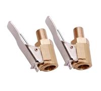 Locking Air Chuck | Heavy Duty Inflator Nozzle Adapter | Brass Tire Chucks | for Motorcycle Bike Trailer RV Car Truck SUV