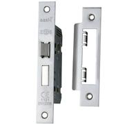 Locking Bathroom Door Sashlock Latch Square Forend 64mm Satin Nickel