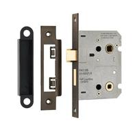 Locking Bathroom Door Sashlock Latch Square Forend 76mm Matt Bronze