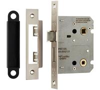 Locking Bathroom Door Sashlock Latch Square Forend 76mm Satin Nickel
