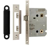 Locking Bathroom Door Sashlock Latch Square Forend 76mm Satin Nickel