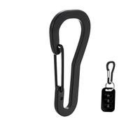 Locking Carabiner Clip - 5x2.3cm Keychain Hook, Spring Loaded, Reusable Connector with Smooth Polished Stainless Steel Finish | Reliable Hanging Solution for Keys Backpack Camping Hiking Daily