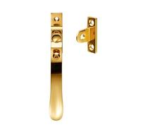 Locking Casement Fastener Durable Metal Window Hardware for Secure Closure Controlled Operation and Enhanced Safety in Residential and Commercial Settings (Polished Brass)