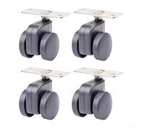 Locking Caster Wheel Set for Weber For Spirit 200/300 Series Grills 2013 For Onwards Heavy Duty Plastic Replacement with Mounting Hardware 2 Pack