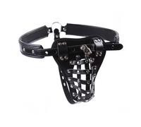 Locking Cock Cage Chastity Belt Male Sexual Bondage Harness Man Body Restraints Fetish Exotic Accessories Sex Toys for Men Black One Size
