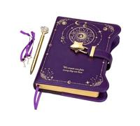 Locking Diary - 360 Page Secret Journal with Star Moon Design | Secure Heart Shaped Lock, Matching Key, Reusable Inner Pages for Personal Reflections, Memory Keeping & Daily Writing
