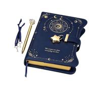 Locking Diary - 360 Page Secret Journal with Star Moon Design | Secure Heart Shaped Lock, Matching Key, Reusable Inner Pages for Personal Reflections, Memory Keeping & Daily Writing