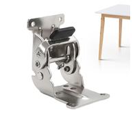 Locking Folding Hinge 0-180 Degree Support Bracket Hardware | Folding Table Leg Brackets for Cabinet Furniture Fence Desk Chair Stool Bench Shelf (Silver)