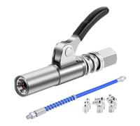 Locking Grease Tip | Quick Release Stee Universall,Grease Coupler Kit with 30cm Hose - for Truck Tractor Trailer ATV Excavator Backhoe Bulldozer Skid Steer Loader