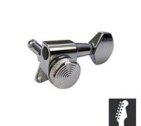 Locking Guitar Tuners Machine Heads 6 In-line 19:1 Tuning Pegs for Fender Stratocaster/Telecaster Chrome Color