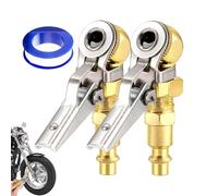Locking Inflation Tip | Tyre Inflation Attachment Clip with Double Sealing and Continuous Flow for Air Pump Compressor and Tool Fitting