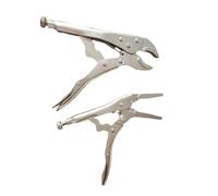 Locking-jaw Pliers 2Pcs 6.5" Long Nose Jaw and 7" Curved Locking Pliers Welding Clamp Vise Grip Repair Hand Tools