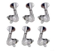 Locking Machine Heads for Electric and Acoustic Guitars, 6 Pcs Gold Tuning Pegs with Lock Style, 3L3R6L6R2L4R2R4L Configuration, Metal Gu(SILVER 3L3R)