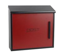Locking Mailbox Wall Mount, MailBoxes for Outside, Galvanized Steel Metal Postbox for House,13 * 4 * 13 in(Red)