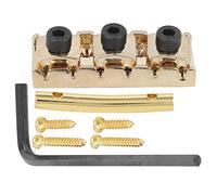 Locking Nut Electric Guitar String Lock Nut with Headstock String Retainer Bar Screw for Guitar Maple Bridge (Gold (GE98))