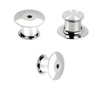 Locking Pin Keepers Backs Metal Pin Locks Replacement Pin Backs Clasps for Jewelry Brooches Badge Name Tags Crafts DIY ，Silver，30pcs