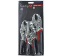 Locking Plier Set, 3-Piece Set with Long Nose, 7″ & 10″ Locking Pliers, Heat Treated Alloy Steel