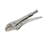 Locking Pliers Curved Jaws 180mm 0-35mm Capacity - Sealey AK6820 New