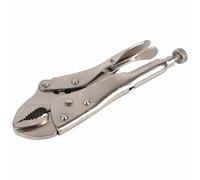 Locking Pliers Mole Grips Heavy Duty Adjustable C Type Curved Jaw Self Lock Pliers for Electrical Pipeline Automobile Maintenance Black red (5" 125mm)