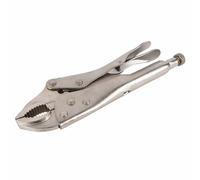 Locking Pliers Mole Grips Heavy Duty Adjustable C Type Curved Jaw Self Lock Pliers for Electrical Pipeline Automobile Maintenance Black red (7" 175mm)